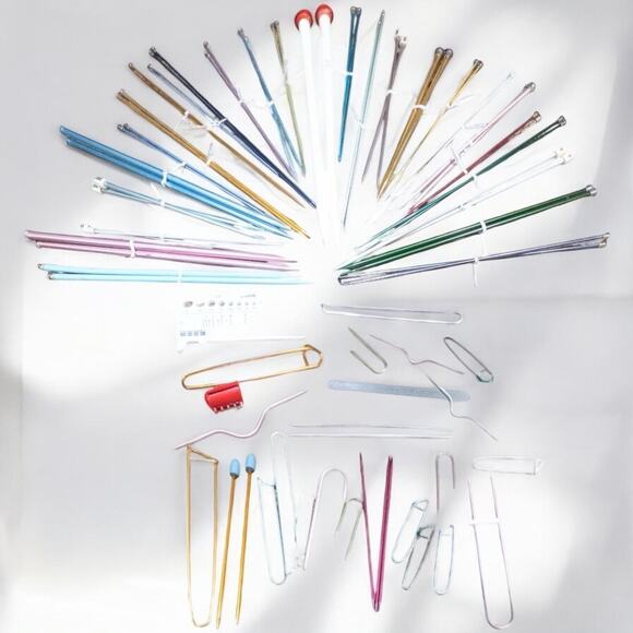 Knitting Needles Supplies Bulk Lot  27 sets Stitch Markers Gauges cable stitch - Picture 1 of 5